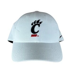 Nike Cincinnati Bearcats Hat White Adjustable UC C Paw Logo One Size
